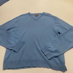MICHAEL Michael Kors Men’s Blue 100% Cashmere V Neck Sweater Size XL
